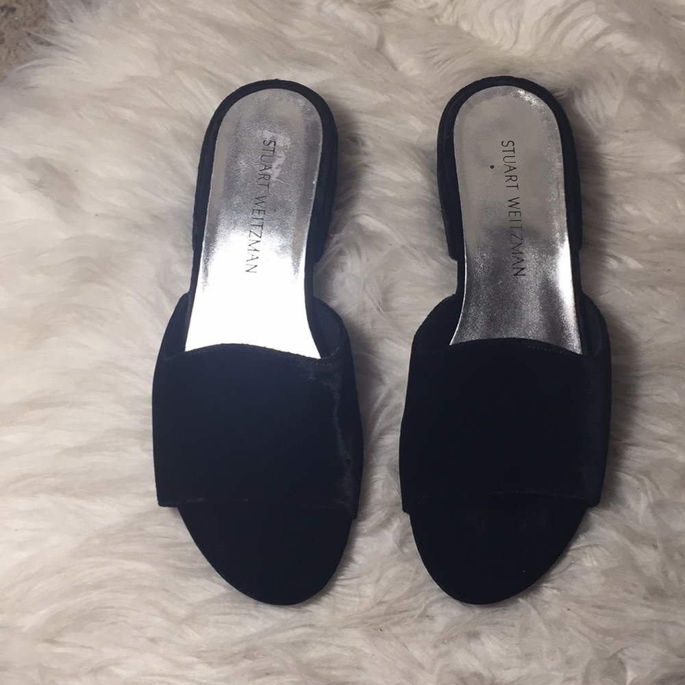 Stuart Weitzman Slide Velvet Slides - image 6
